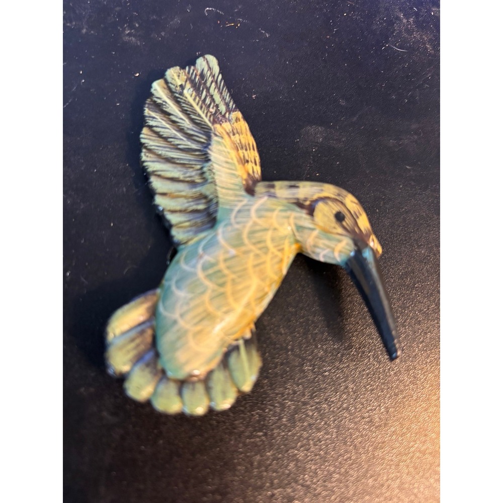 4" HAND PAINTED HUMMINGBIRD REFRIGERATOR MAGNET